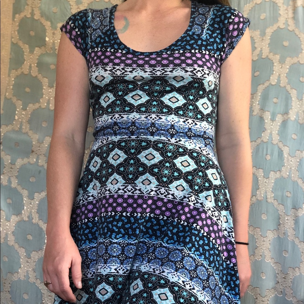 Floral Blues Summer Dress